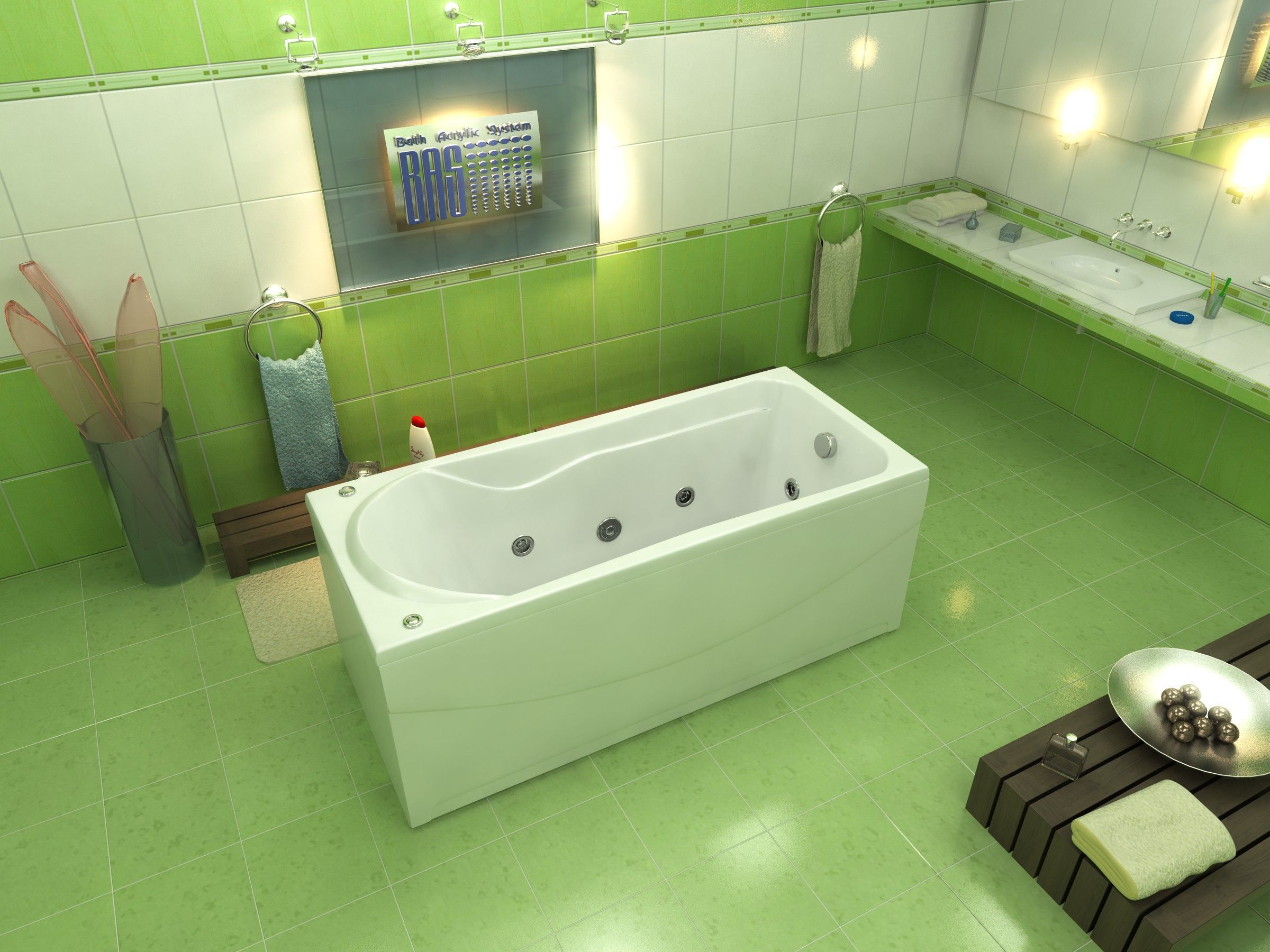 Акриловая ванна BAS Мальта 170x75