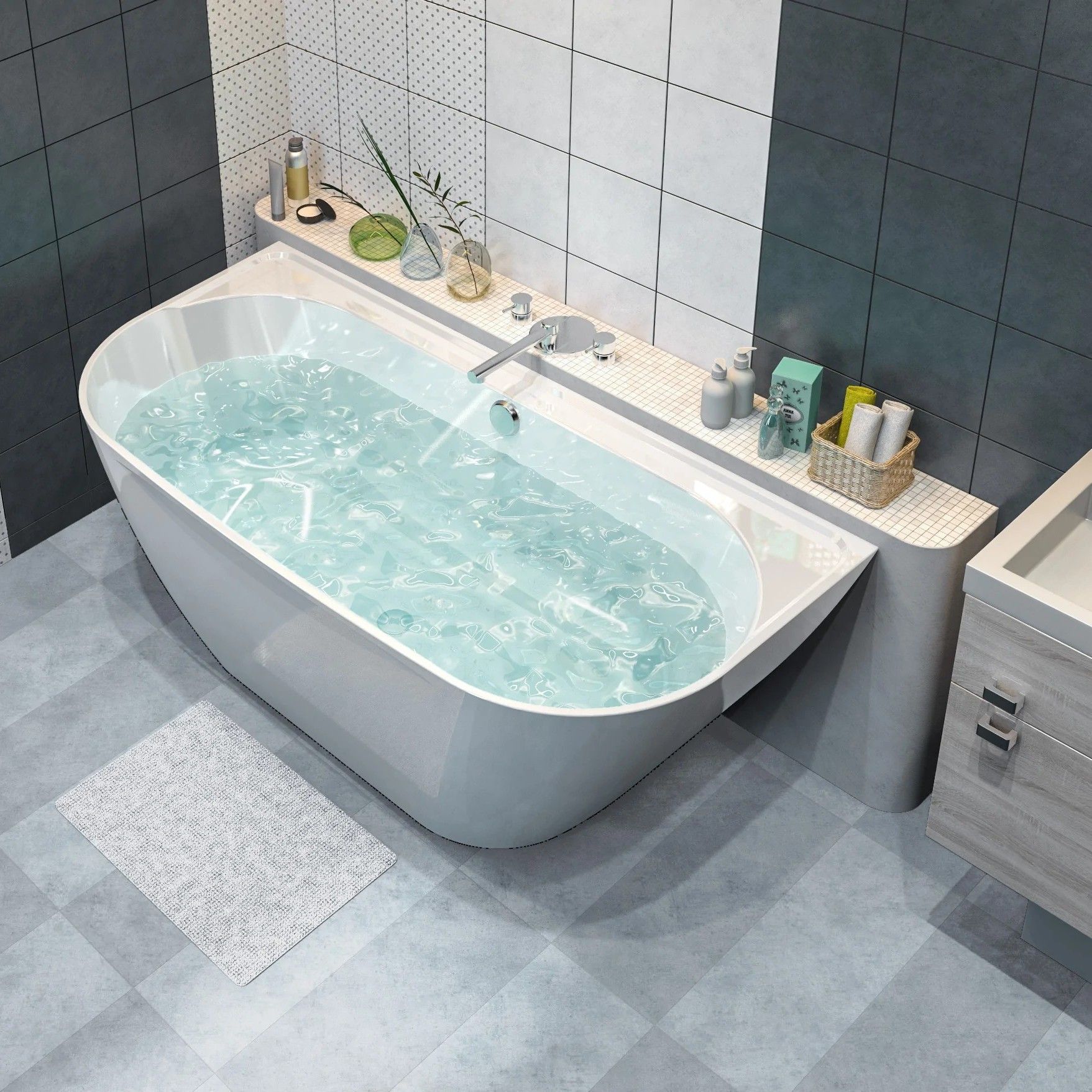 Ванна пристенная BAS Палермо 168x80