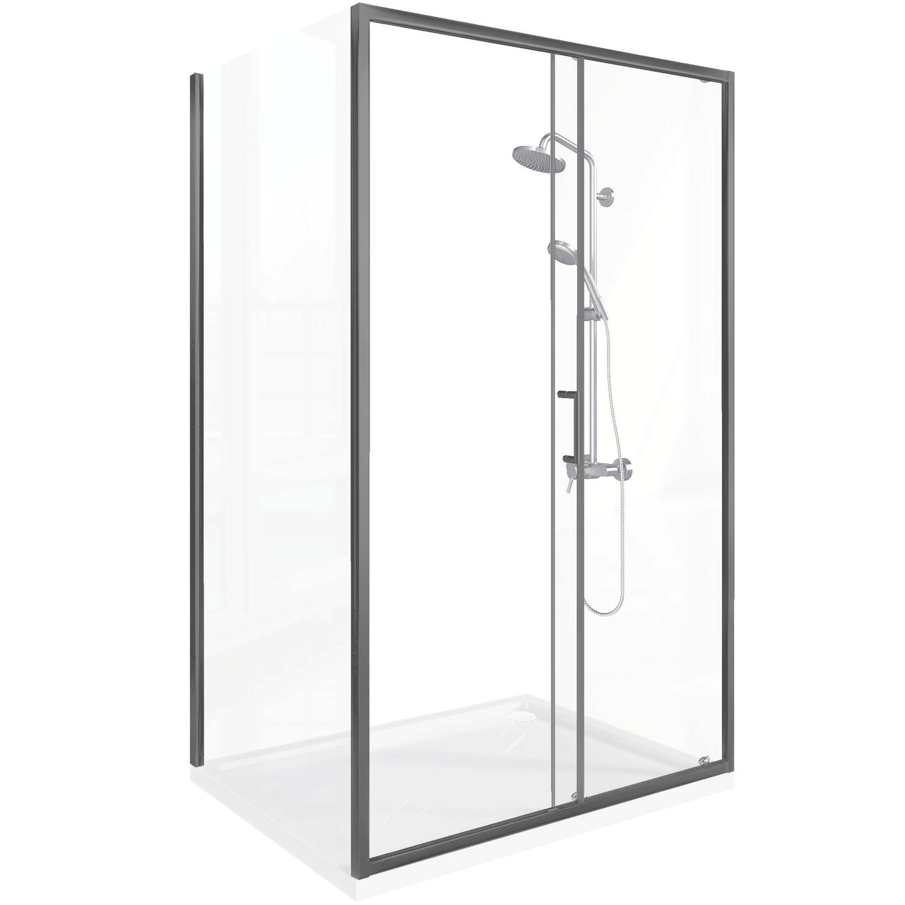 Душевой уголок Good Door Lite WTW+SP Gun Metall