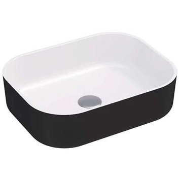 Раковина Good Door Solid Surface Соло 45x35 черная