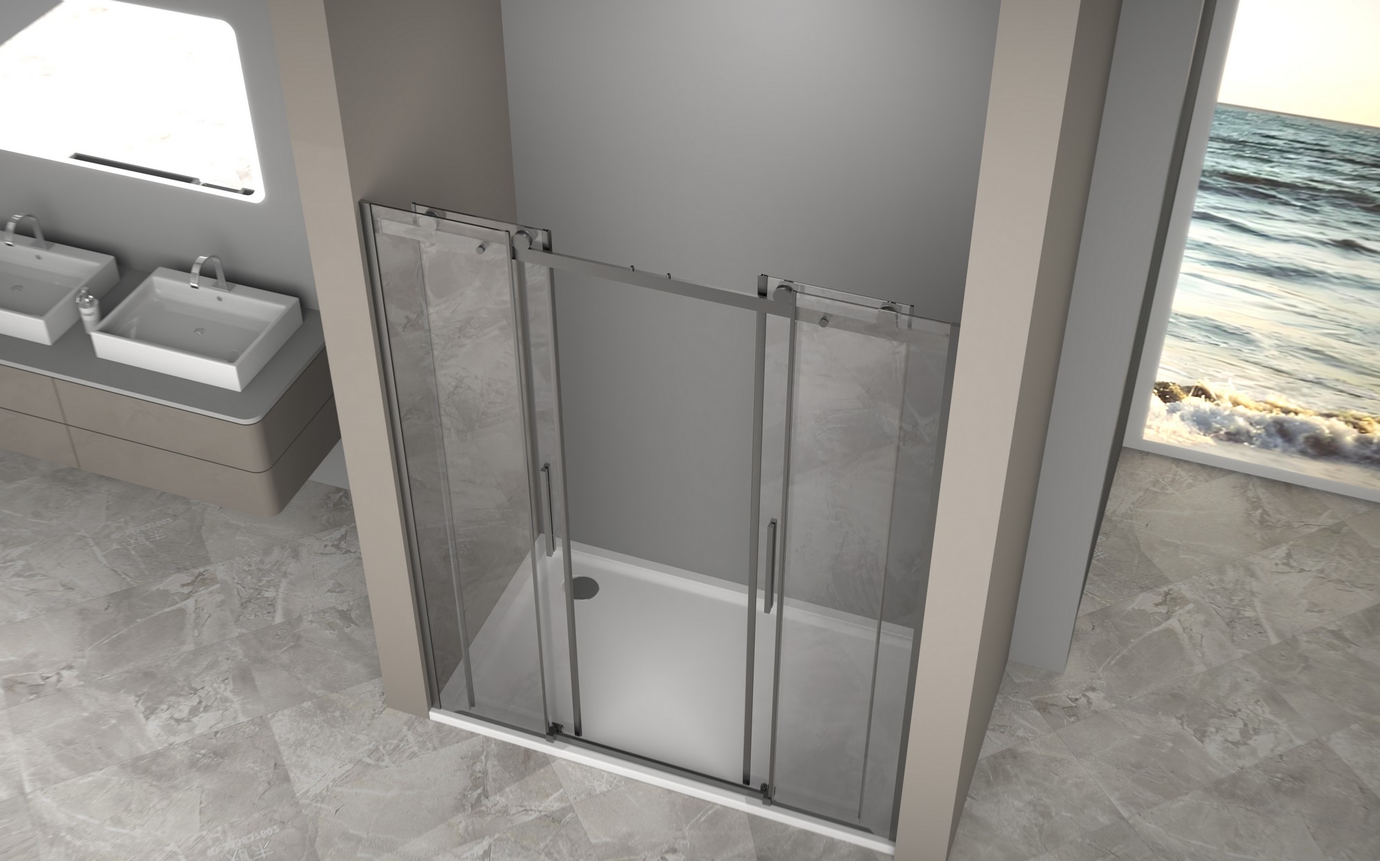 Душевая дверь Good Door Galaxy New WTW-TD Black