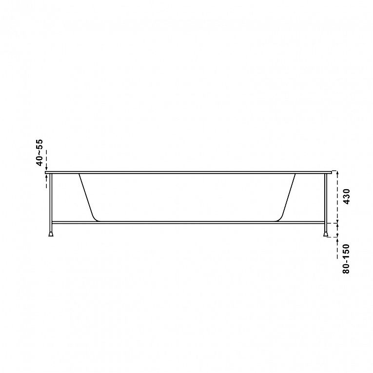 Акриловая ванна BAS Аура 150x150