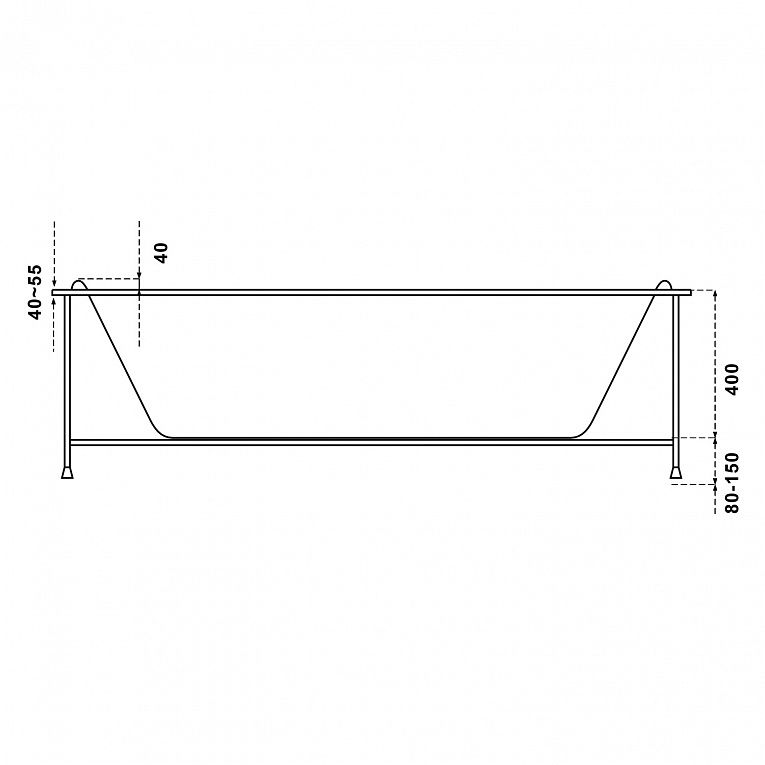 Акриловая ванна BAS Ньюлав 180x90