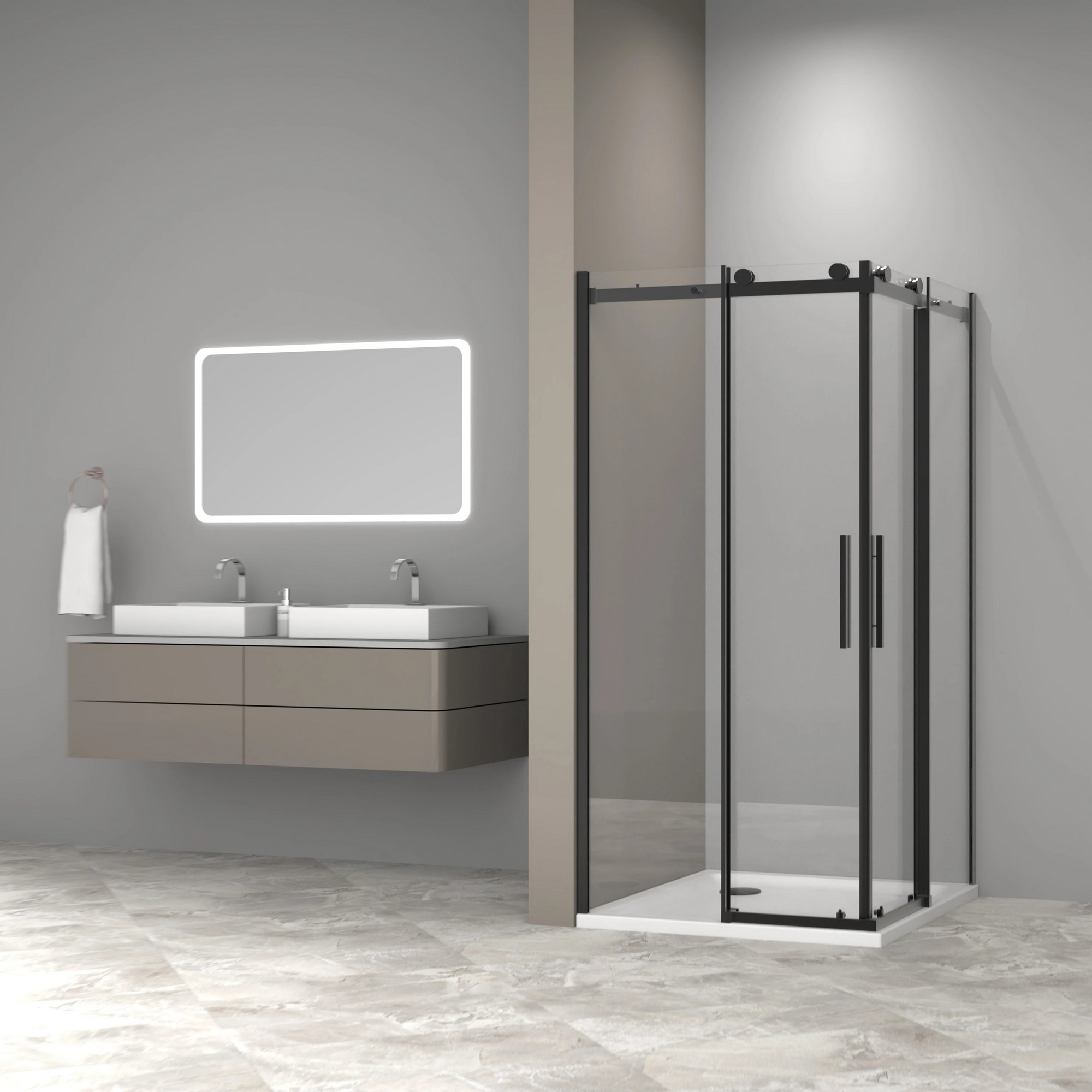 Душевой уголок Good Door Galaxy New CR Black