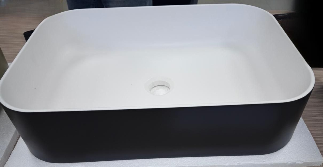 Раковина Good Door Solid Surface Тиас 60x40 черная