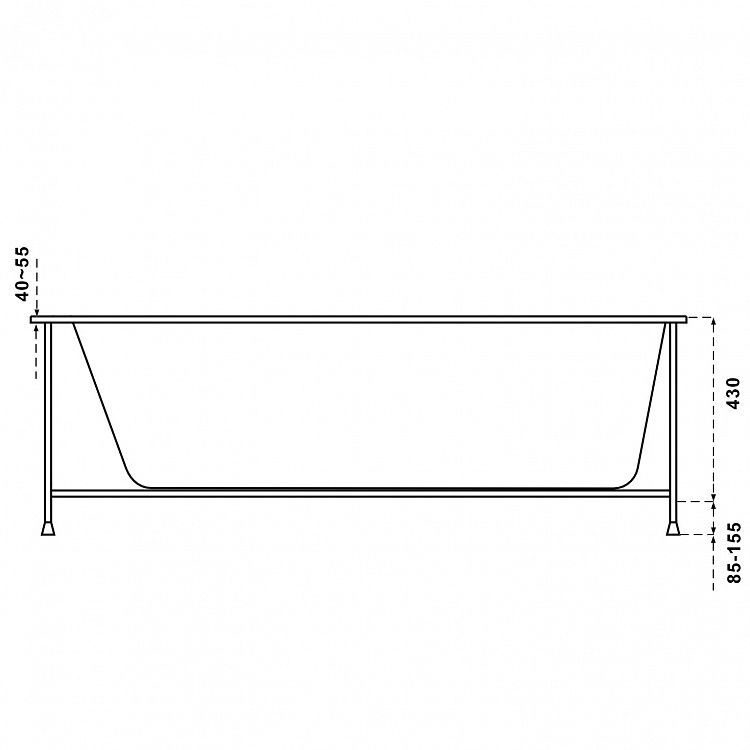 Акриловая ванна BAS Гоа 160x70