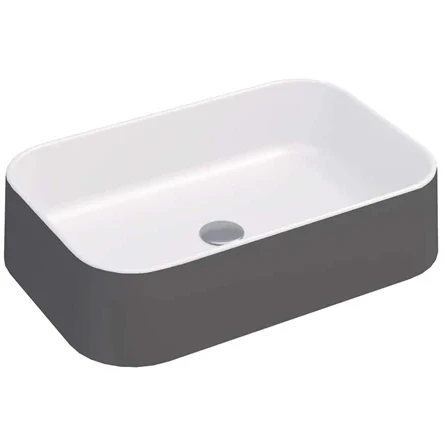 Раковина Good Door Solid Surface Тиас 60x40 серая