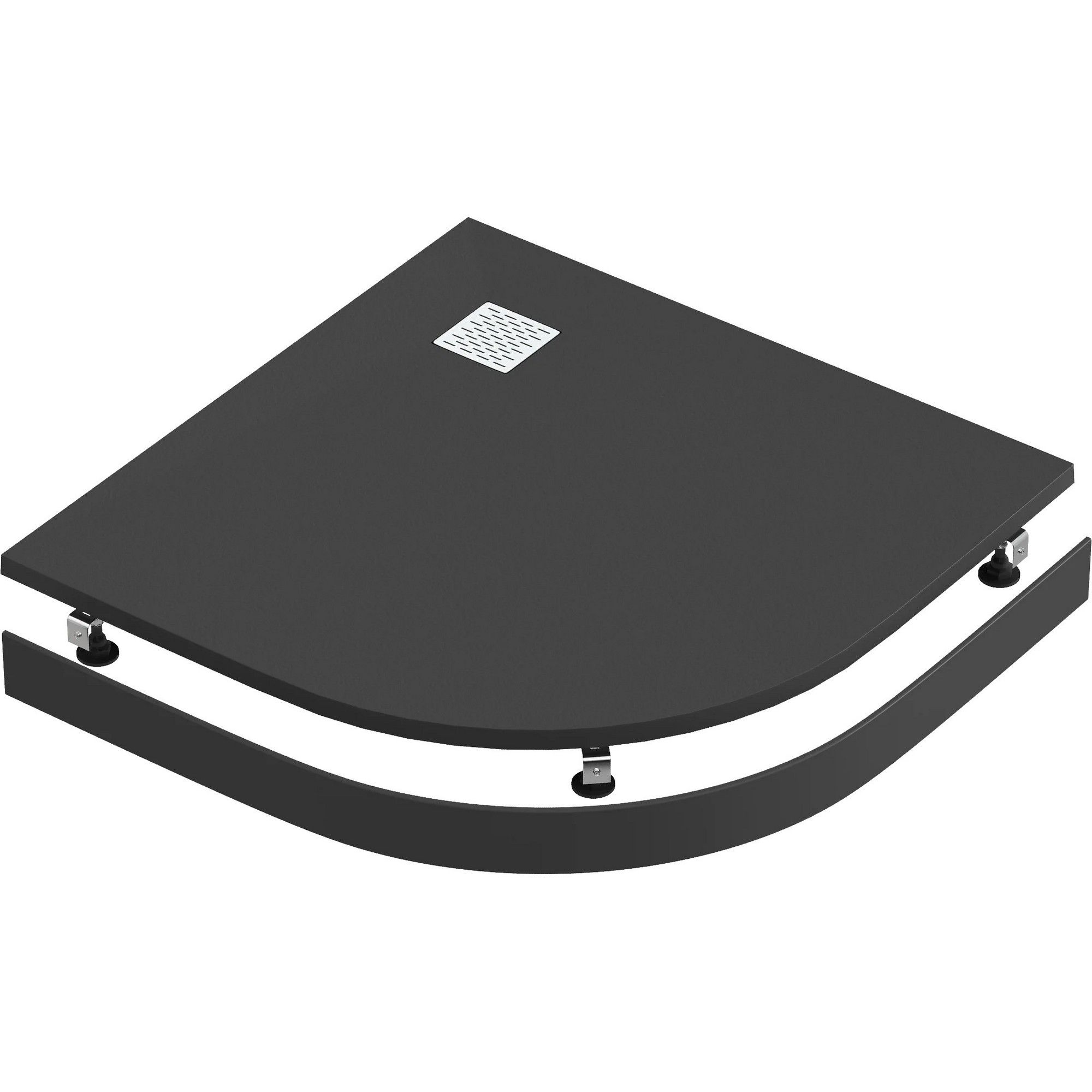 Мраморный душевой поддон Good Door Essentia R черный