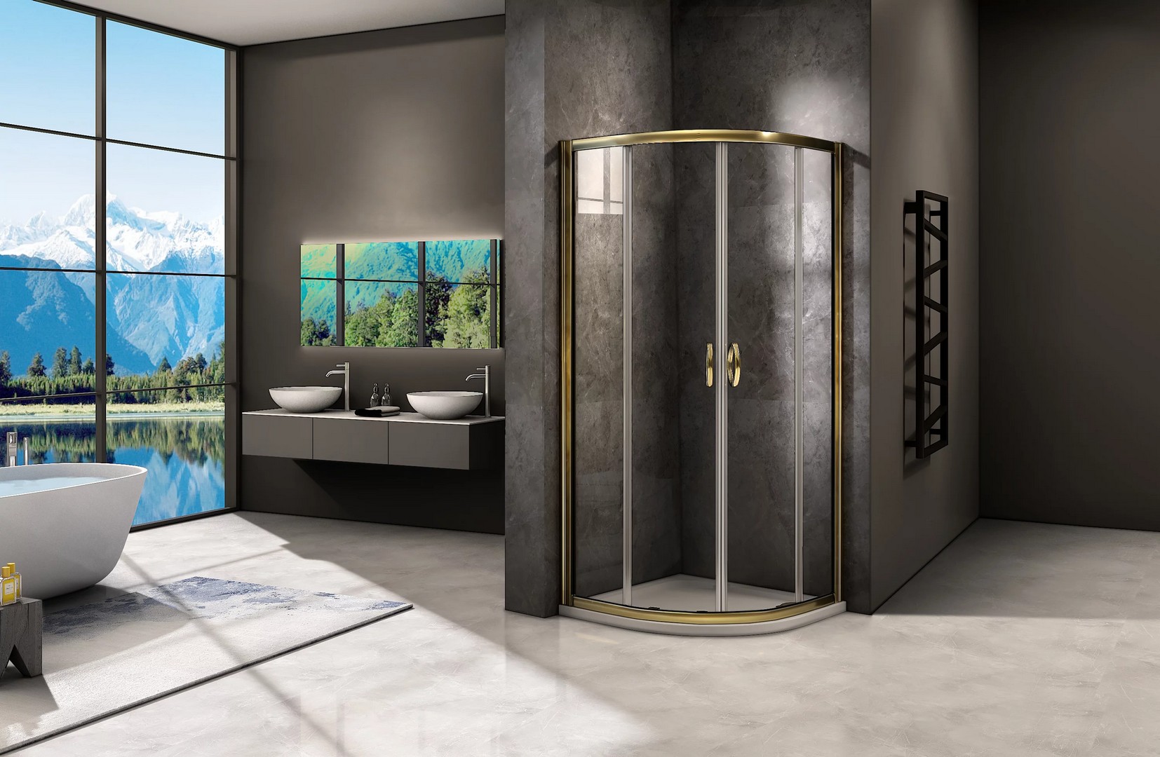 Душевой уголок Good Door Jazz Gold R