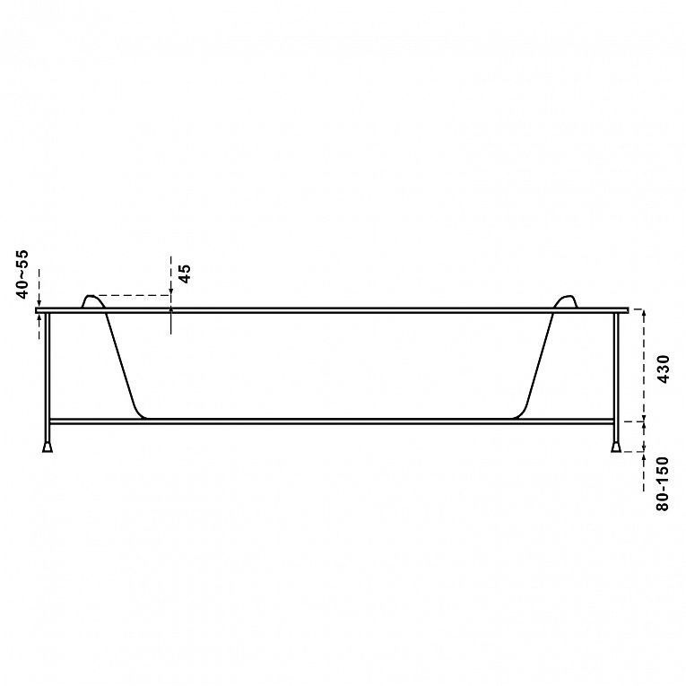 Акриловая ванна BAS Имейджен 139x139