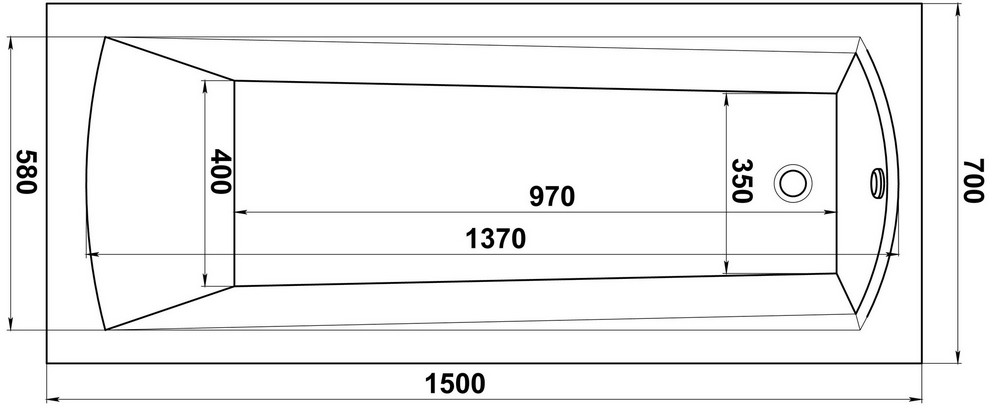 Акриловая ванна BAS Амур 150x70, З 00139