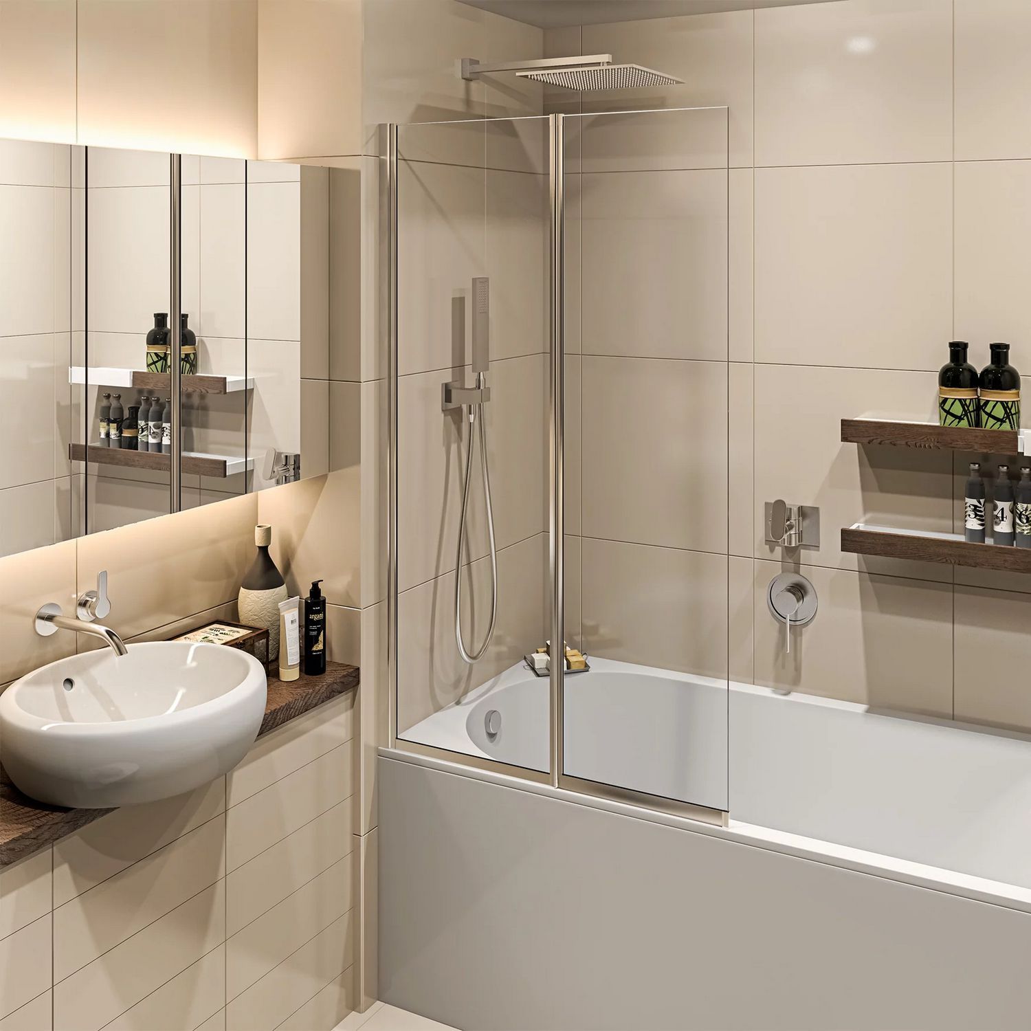 Шторка на ванну Good Door Screen FO-80-C-CH