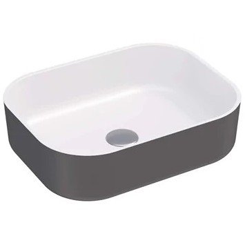 Раковина Good Door Solid Surface Соло 45x35 серая