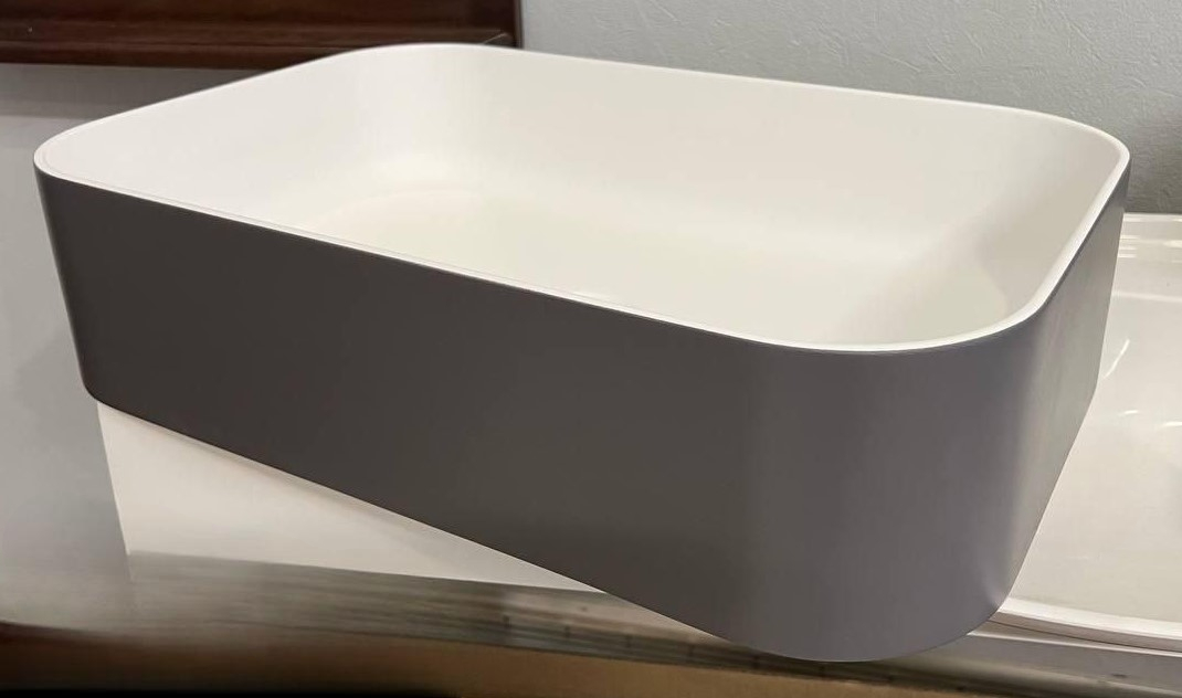 Раковина Good Door Solid Surface Тиас 60x40 серая