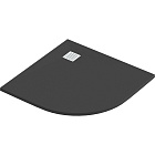 Мраморный душевой поддон Good Door Essentia R черный 100x100, ЛП00187