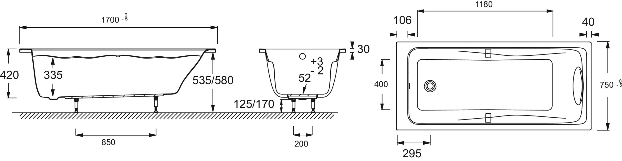 Ванна акриловая Jacob Delafon Odeon Up