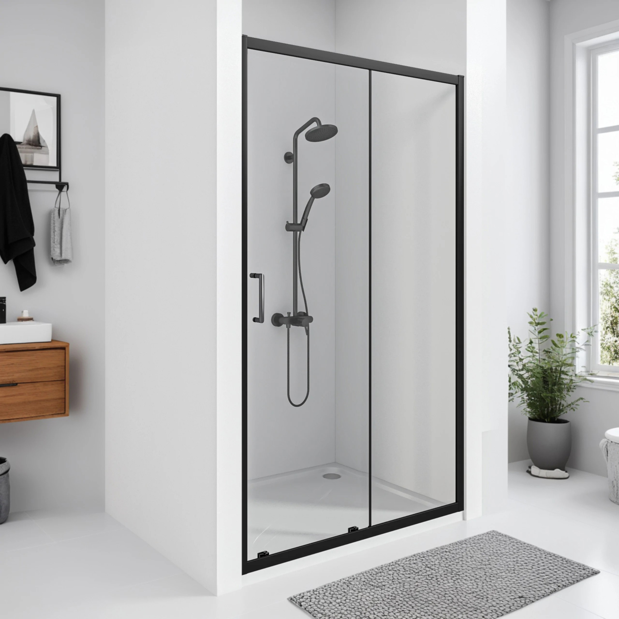 Душевая дверь Good Door Cube WTW Black