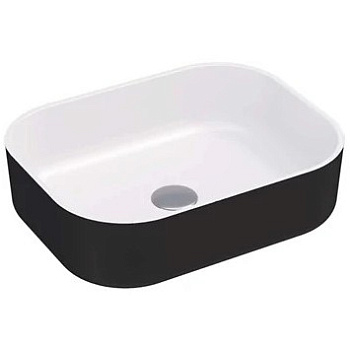 Раковина Good Door Solid Surface Соло 45x35 черная