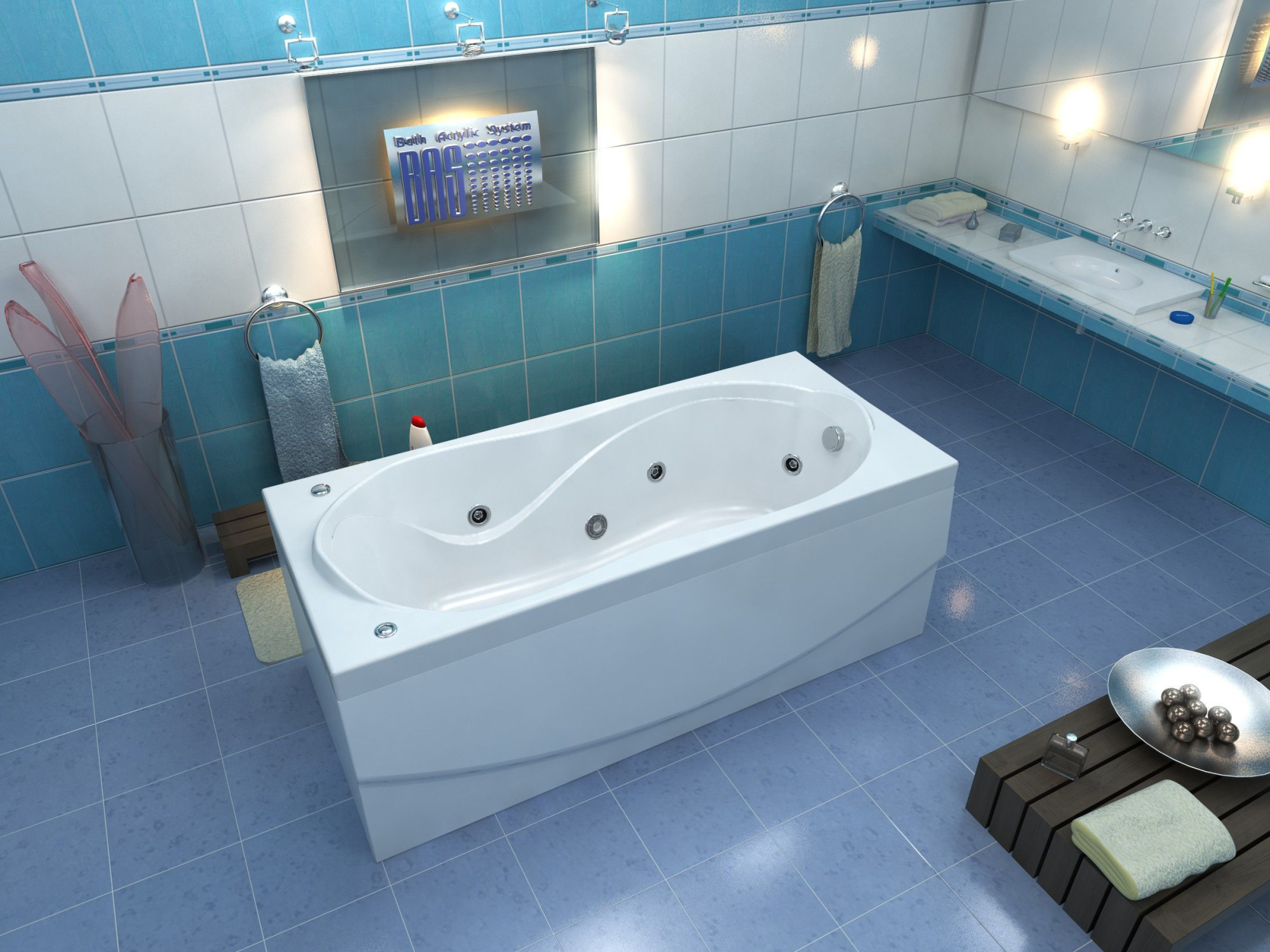 Акриловая ванна BAS Ямайка 180x80