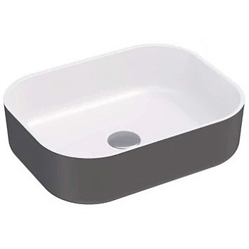 Раковина Good Door Solid Surface Соло 45x35 серая